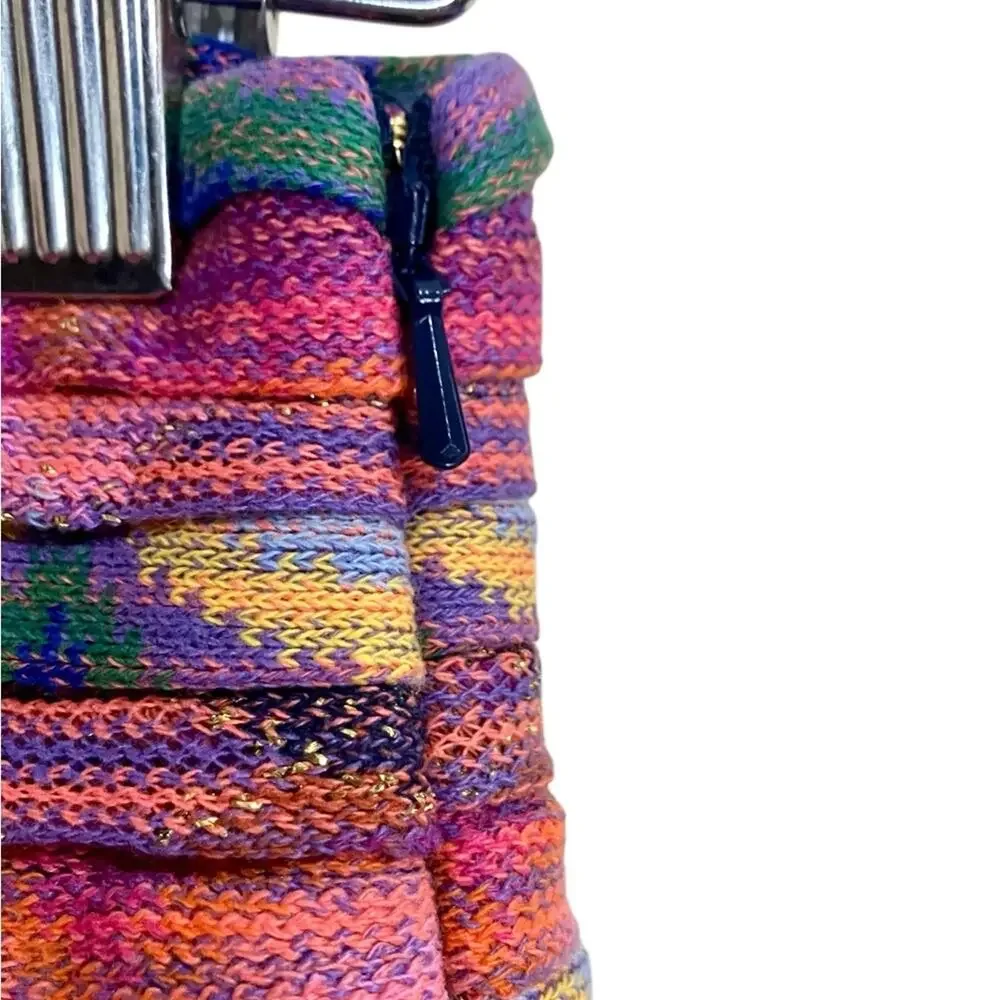 NWT Ramy Brook Gracie Knit Pleated Scallop Pattern Mini Skirt Size 6 - Picture 8 of 11